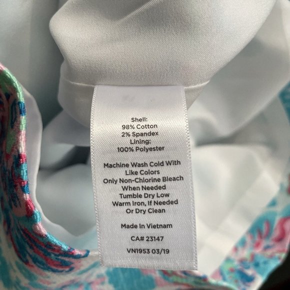 Talbots Teal & Pink Paisley Sheath Dress, Fresco Style, 14P - Picture 9 of 9